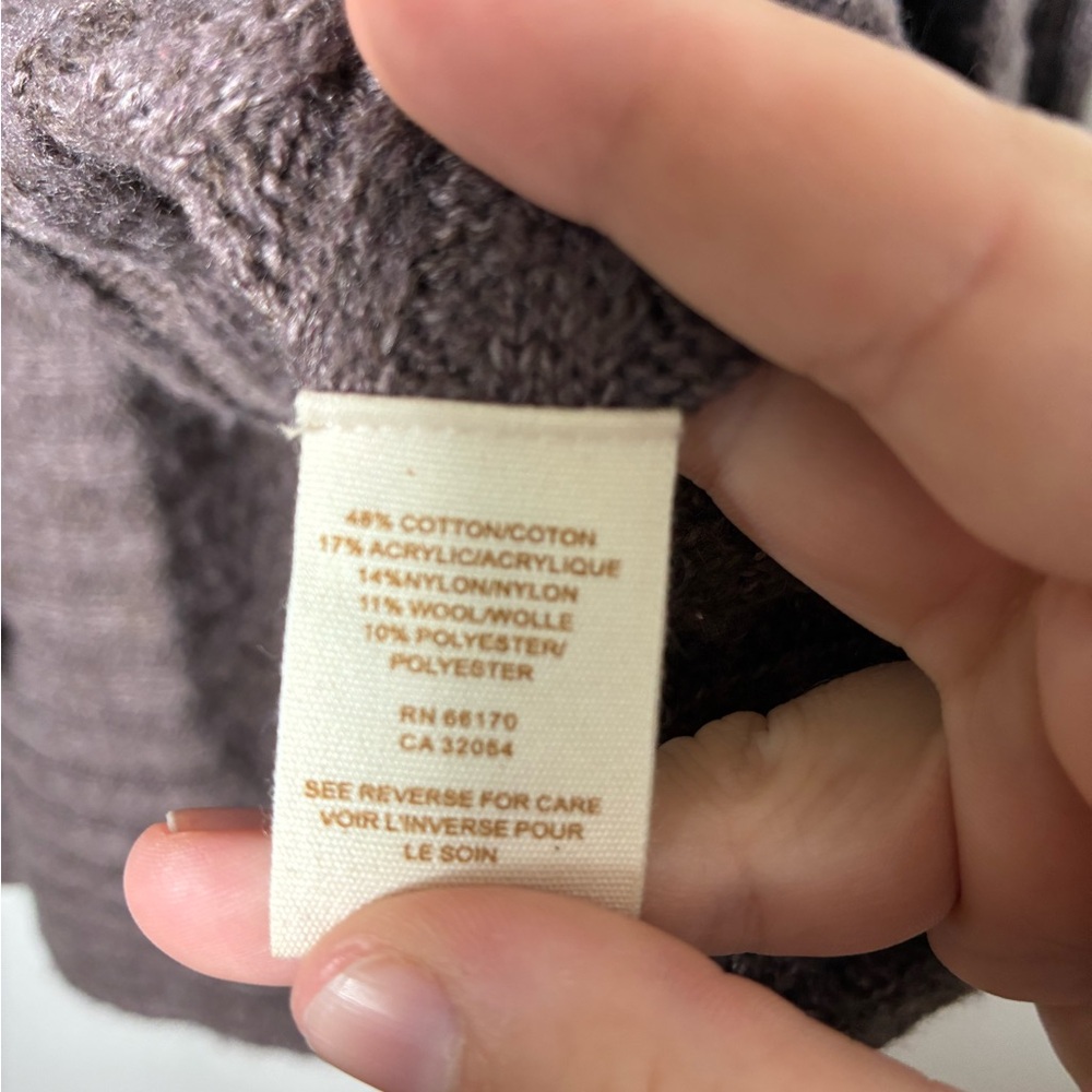 Free people oversized shell cardigan Open Brown XS Boho Knit Wool Blend - Picture 4 of 8